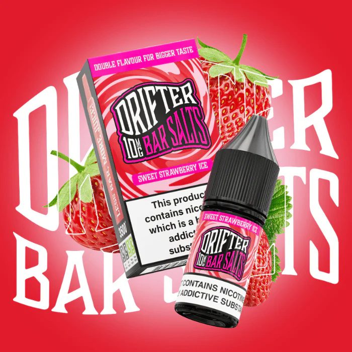 Drifter Bar Salts Sweet Strawberry Ice Juice Sauz Drifter Bar Salts